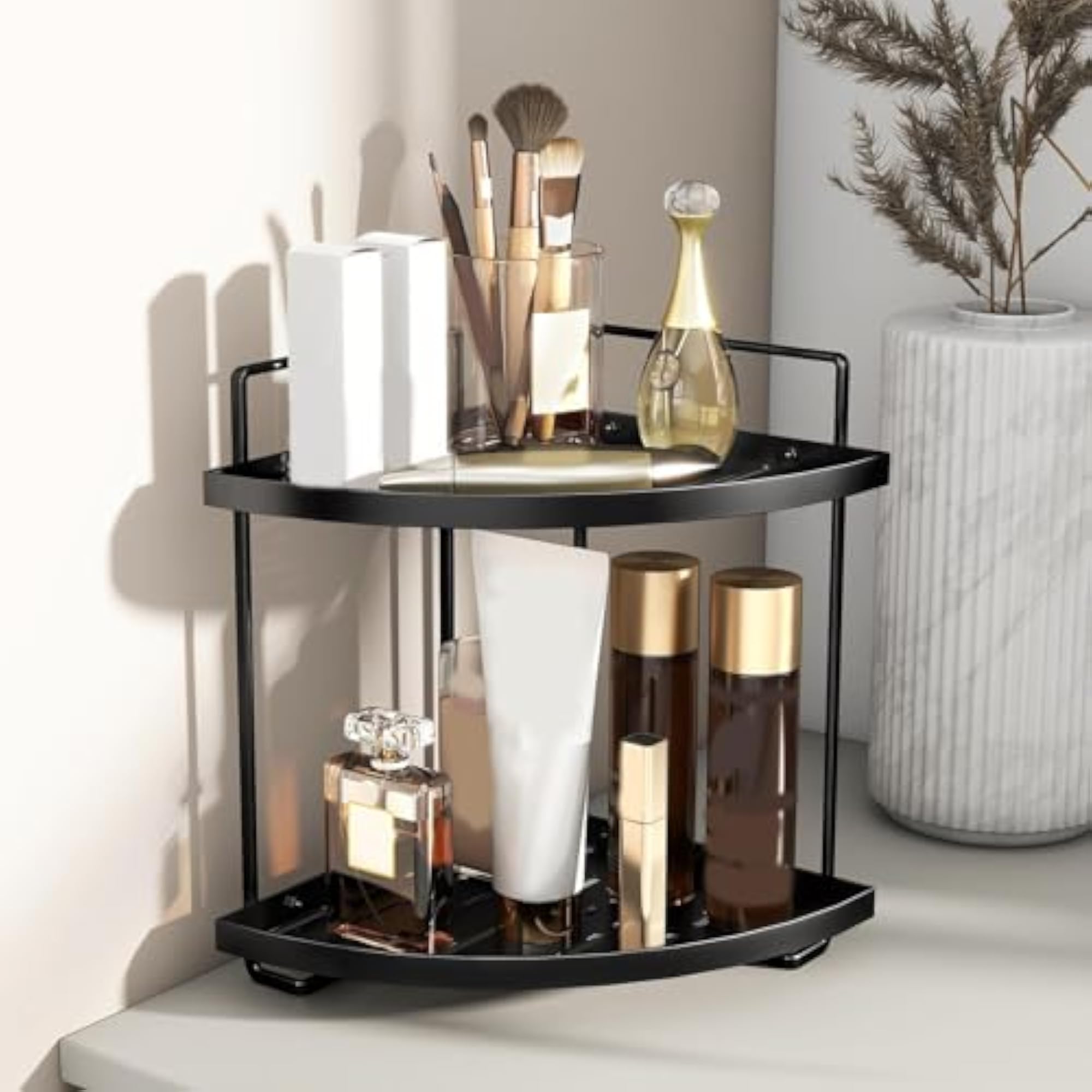BNF® Corner Bathroom Organizer Shelf, Black